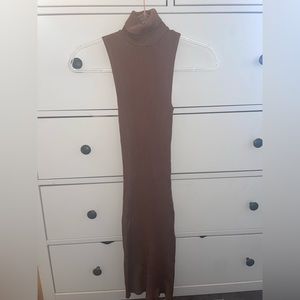 Turtle neck body con dress